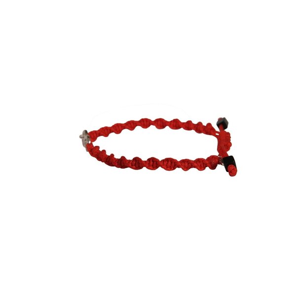 Tateossian London Rope Bracelet Red Silver Infinity Black Square Tie Wristlet - Picture 6 of 8